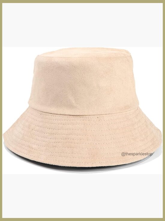 Suede Reversible Bucket Hat Packable Fishing Sun Hat Unisex main image 5